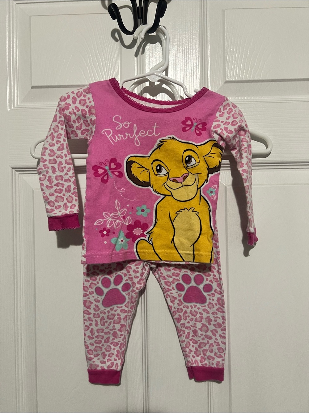 Disney Pink Simba 'So Purrfect' Kids Pajama Set